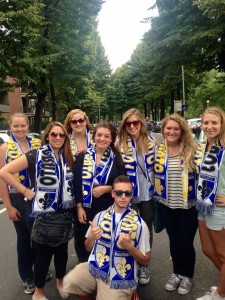 UNH students at a Palla Grossa game (Photo by Ashley Arminio / Charger Bulletin Photo)
