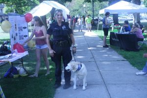 Officer Novella and Nia enjoyed the festivities  (Jaime Graden/Charger Bulletin photo)