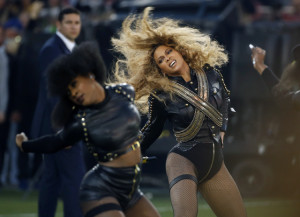 Beyonce during her Super Bowl 50 performance (AP photo)