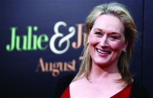 Cast member Meryl Streep arrives at the premiere of "Julie and Julia" in Los Angeles on Monday, July 27, 2009.