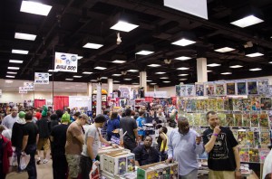 Comic book vendors set up tents around the XL Center (Charger Bulletin Photo)