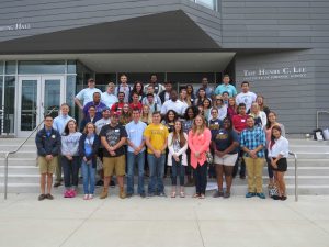 USGA and UNH students with guest speaker Robert Felder at New Horizons Summit (Photo by Annalisa Berardinelli /) Charger Bulletin Photo)