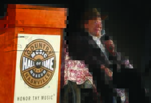 Mac Wiseman being inducted into the Country Music Hall of Fame in Nashville (Photo provided by Wiseman’s manager) 