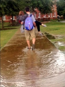 Photo from Twitter, where the Tweet read, “I was confused,  I thought this was UNH when they tried to ‘water the grass.’”