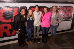 Aaron Carter poses with fans in the WNHU station (Photo by WNHU)