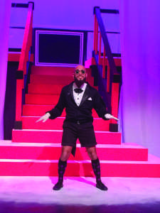 Tyler Prigionieri played Riff Raff in UNH’s The Rocky Horror Show (Photo by Keegan O’Connor/Backstage crew)