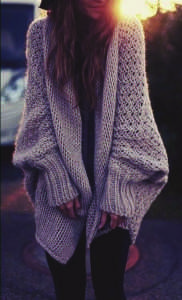 The perfect over sized cardigan (Photo obtained via Pinterest)