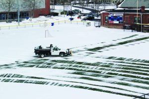 Kayo field being cleared after the first storm (Photo by Leah Myers / Charger Bulletin Photo)