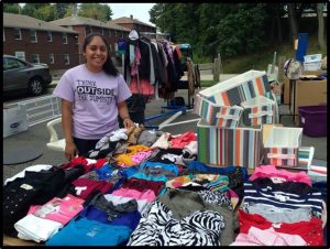 Clothing sold during UNH Green Team’s Campus Living Sale in August 2014 (Photo provided by UNH Green Team)