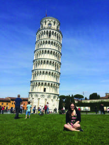 Jess also visited the Leaning Tower of Pisa (Photo provided by Jessica Sullivan)