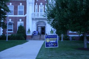 Signs around campus remind students, faculty and staff alike that UNH is now a Tobacco and Smoke Free Campus (Photo by Caitlin Duncan/Charger Bulletin photo)