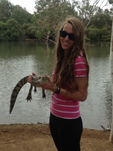 Erica holding an alligator (Photo provided by Erica Naugle)