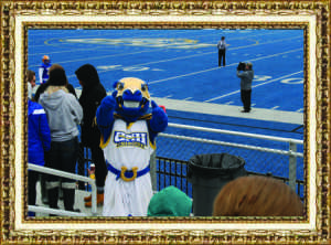 Jaime Graden, Freshman Charlie the Charger North Campus Saturday, Oct. 3, 2015 “Charlie sending good vibes at the football game.”