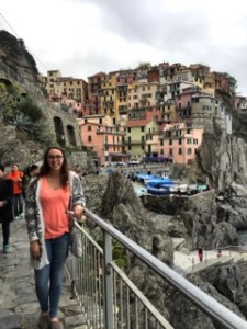 Anelia in Cinque Terre (photo provided by Anelia Marston)